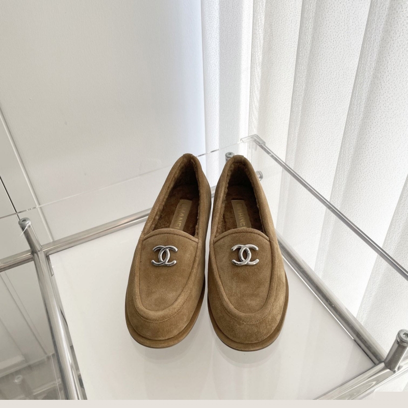 Ch*el leather shoes